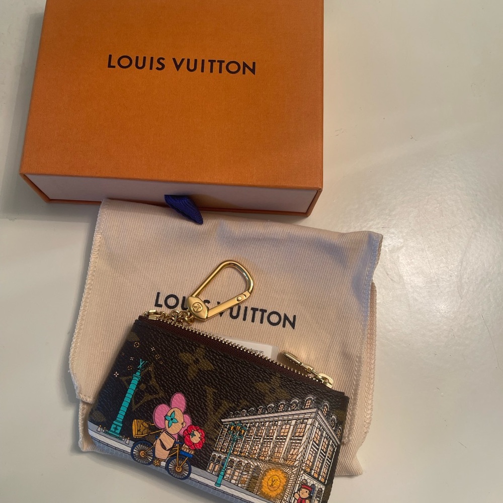 Louis Vuitton Vivienne Cles Paris Key Pouch with Brass Hardware